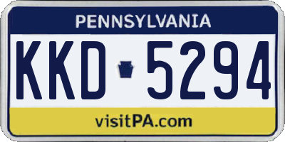 PA license plate KKD5294