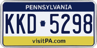 PA license plate KKD5298
