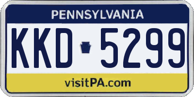 PA license plate KKD5299