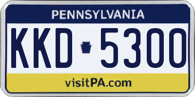 PA license plate KKD5300