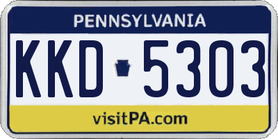 PA license plate KKD5303