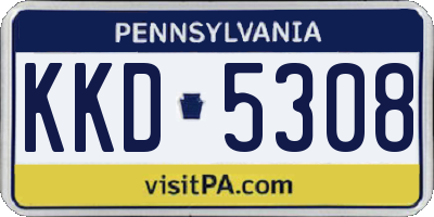 PA license plate KKD5308