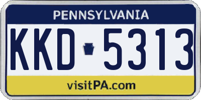 PA license plate KKD5313