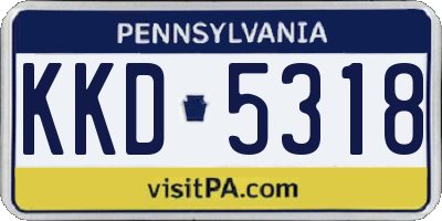 PA license plate KKD5318