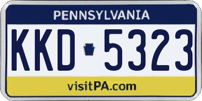 PA license plate KKD5323