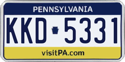 PA license plate KKD5331