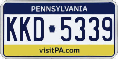 PA license plate KKD5339