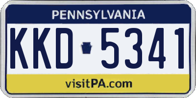 PA license plate KKD5341