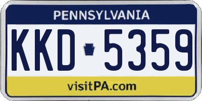 PA license plate KKD5359