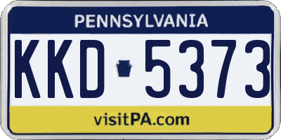 PA license plate KKD5373