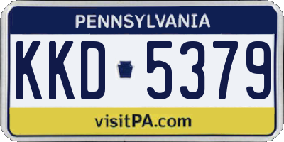 PA license plate KKD5379