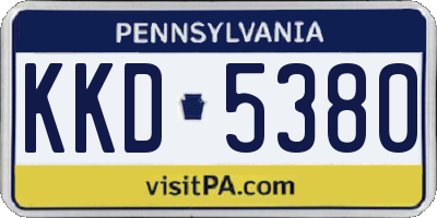 PA license plate KKD5380