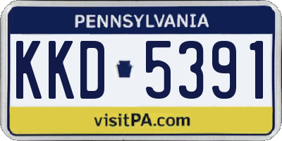 PA license plate KKD5391