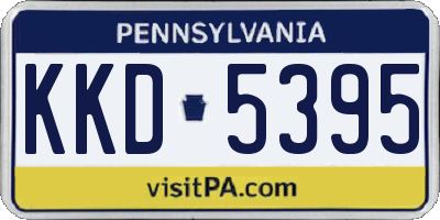 PA license plate KKD5395
