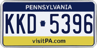 PA license plate KKD5396