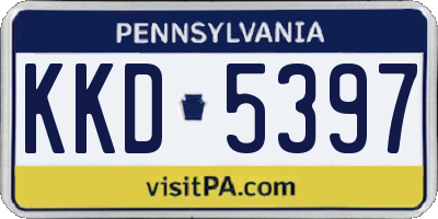 PA license plate KKD5397