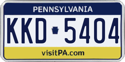 PA license plate KKD5404