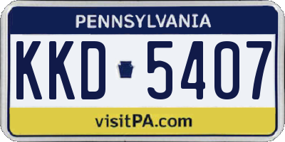 PA license plate KKD5407