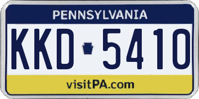 PA license plate KKD5410