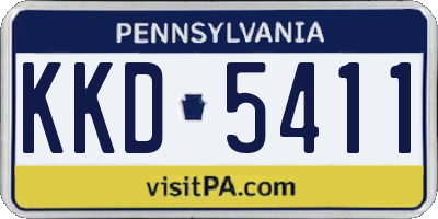 PA license plate KKD5411