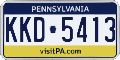 PA license plate KKD5413