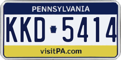 PA license plate KKD5414