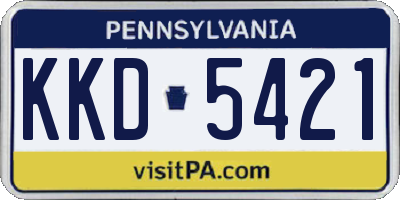 PA license plate KKD5421
