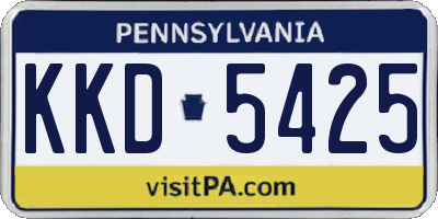PA license plate KKD5425