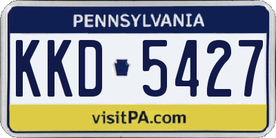 PA license plate KKD5427