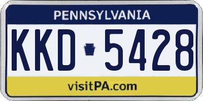 PA license plate KKD5428
