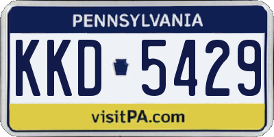 PA license plate KKD5429