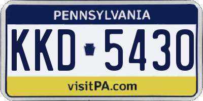 PA license plate KKD5430