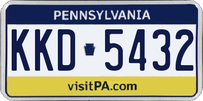 PA license plate KKD5432
