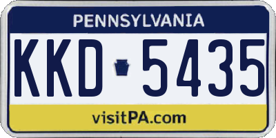 PA license plate KKD5435