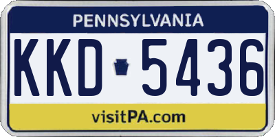 PA license plate KKD5436