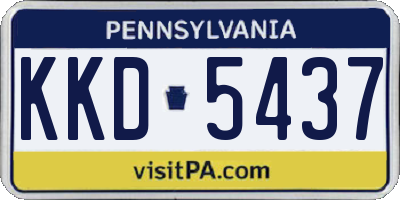 PA license plate KKD5437