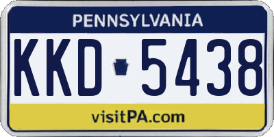 PA license plate KKD5438