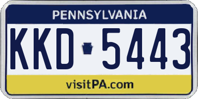 PA license plate KKD5443