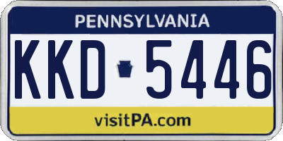 PA license plate KKD5446