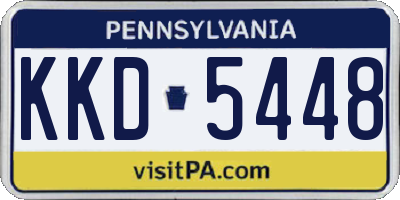 PA license plate KKD5448