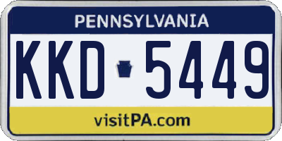 PA license plate KKD5449