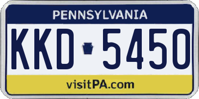 PA license plate KKD5450