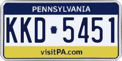 PA license plate KKD5451