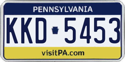 PA license plate KKD5453
