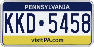 PA license plate KKD5458