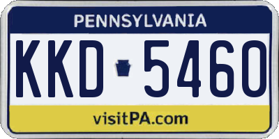 PA license plate KKD5460