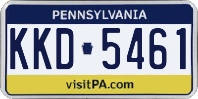 PA license plate KKD5461