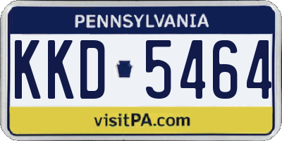 PA license plate KKD5464