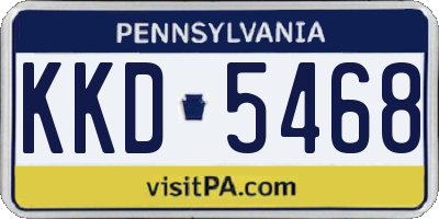 PA license plate KKD5468