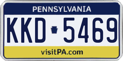 PA license plate KKD5469